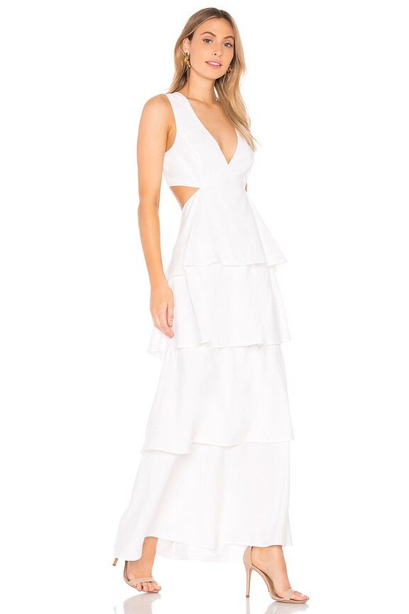 view 2 of 3 Cut Out Tier Dress in White