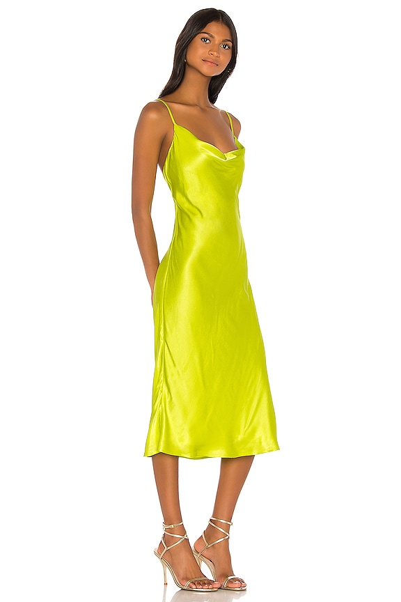 view 2 of 3 Sharnie Slip Dress in Neon Green