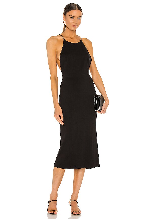 view 2 of 3 Backless Slinky Dress in Black