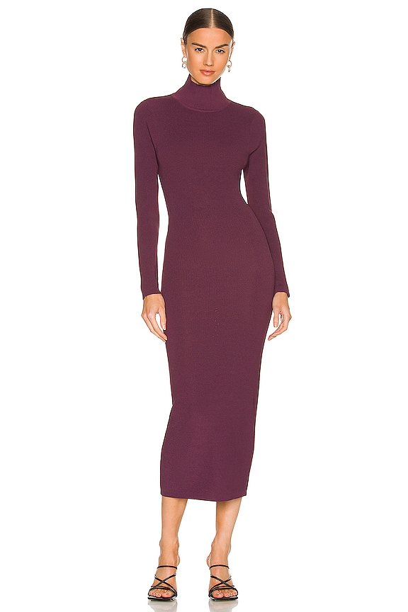 view 2 of 3 ROBE MIDI EN MAILLE SANTI in Burgundy