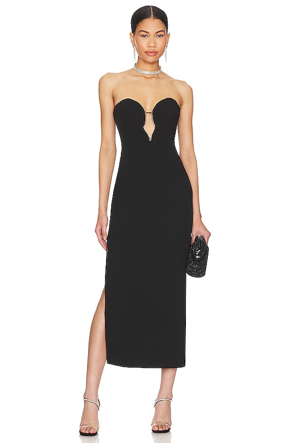 Bardot Lilah Midi Dress in Black | REVOLVE