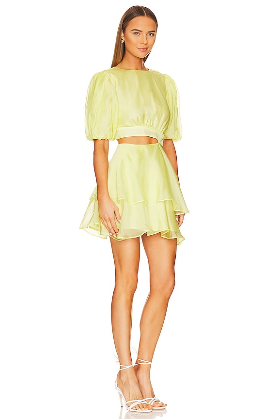 view 2 of 3 Enya Organza Mini Dress in Sunshine