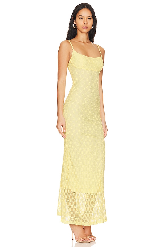 view 2 of 4 Adoni Mesh Maxi Dress in Canary Yellow