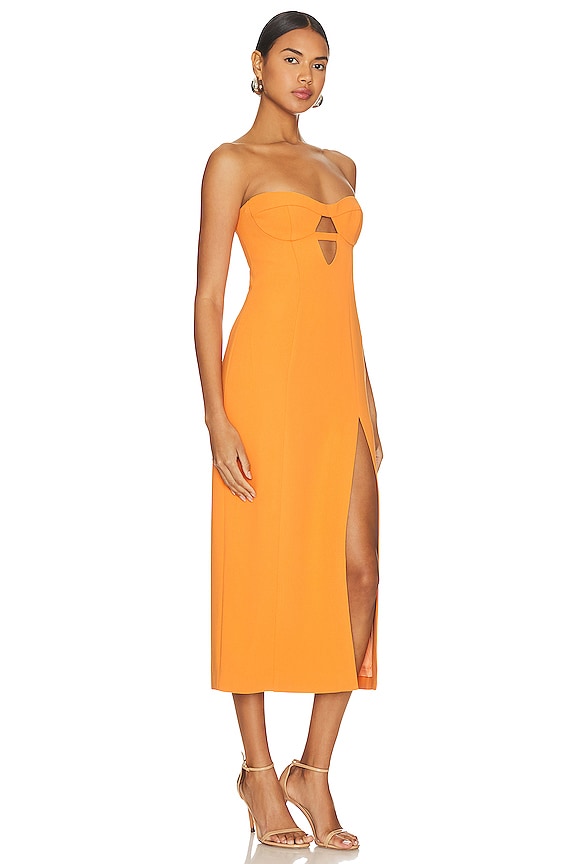 view 2 of 3 Brisa Midi Dress in Orange Fizz
