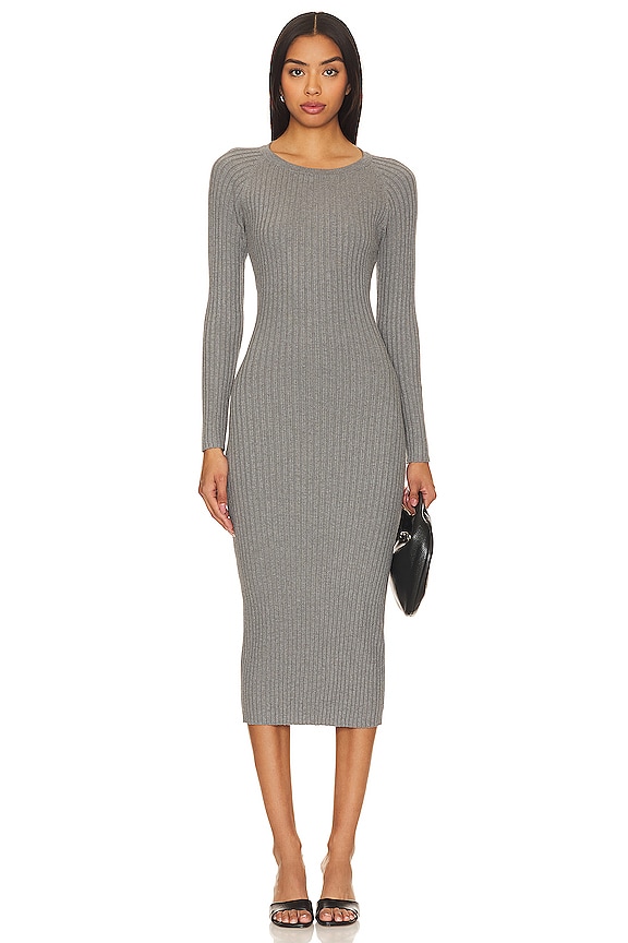 view 2 of 3 ROBE MI-LONGUE VIGO in Dark Grey