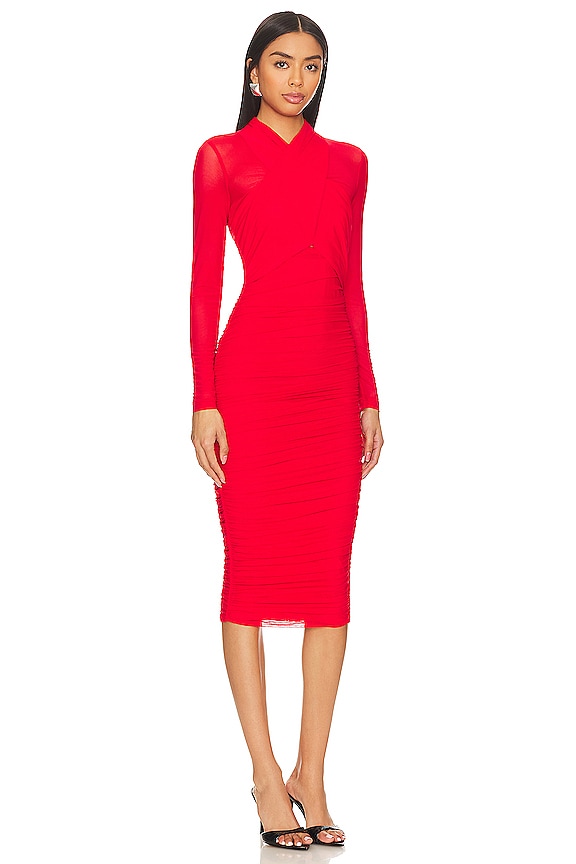 view 2 of 3 Aliyah Dress in Fire Red
