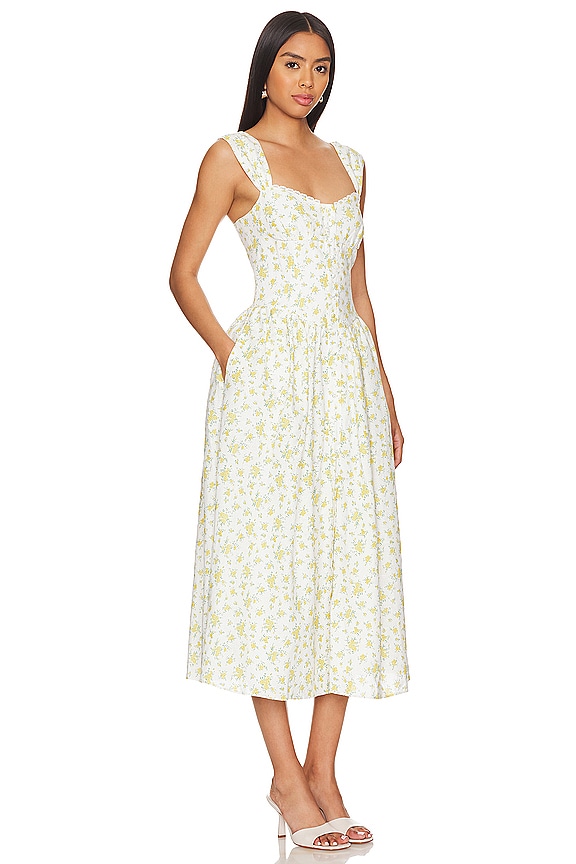 view 2 of 3 Malea Midi Dress in Yellow Floral