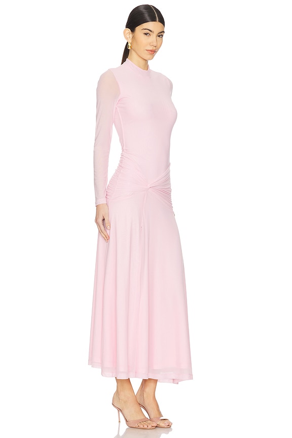 view 2 of 3 Lea Mesh Midi Dress in Light Pink