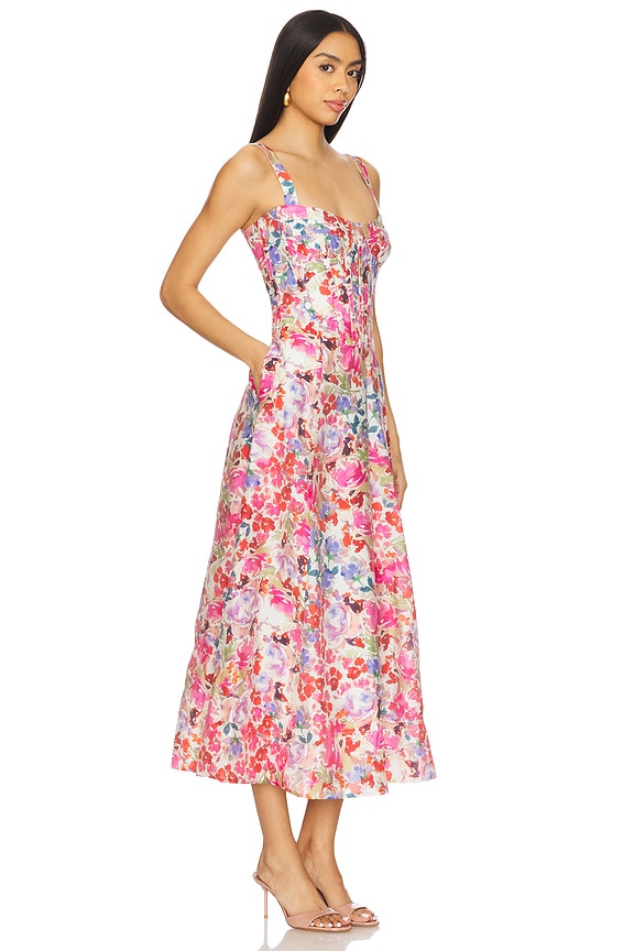 view 2 of 4 VESTIDO MIDI CORSET LILAH in Pink Floral