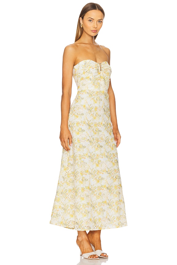 view 2 of 4 Lora Broderie Maxi Dress in Yellow Floral