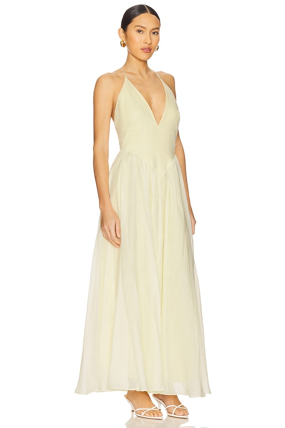 view 2 of 3 Arletha Halter Maxi Dress in Canary Yellow