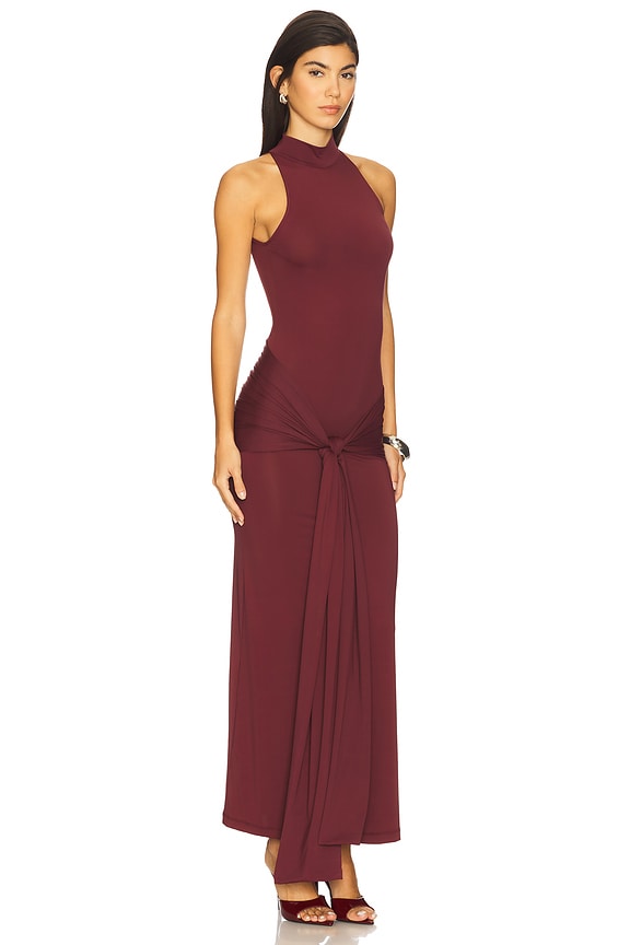 view 2 of 3 MAXIVESTIDO ISADORA in Deep Plum