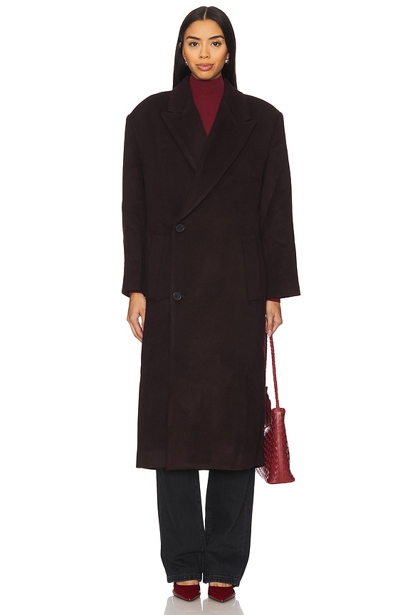view 2 of 4 Classic Oversized Coat in Deep Plum
