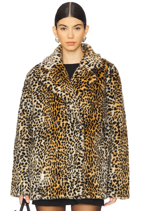 view 2 of 6 Vento Faux Fur Coat in Cheetah