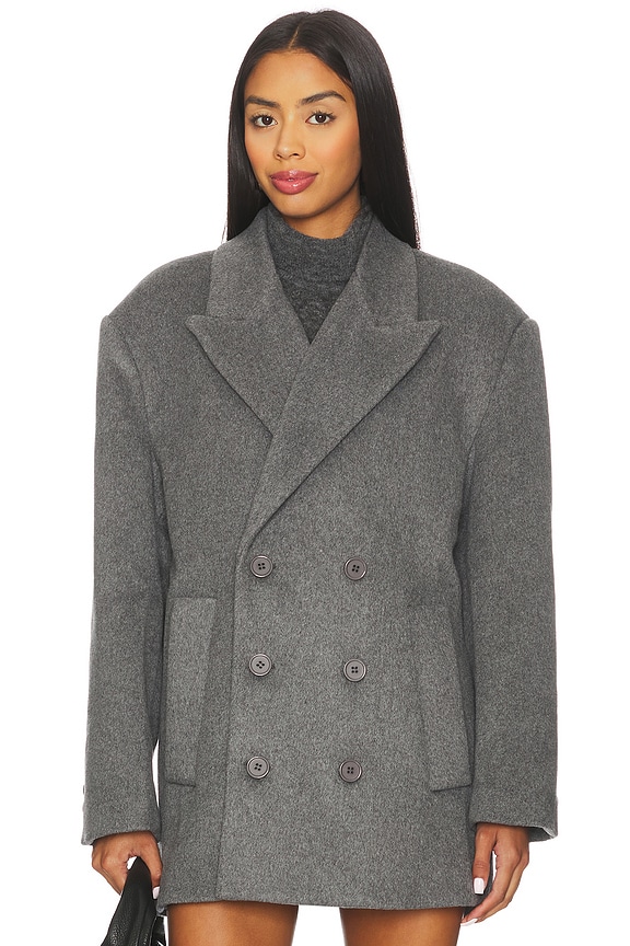 view 2 of 5 Classic Oversized Hailey Coat in Dove Grey