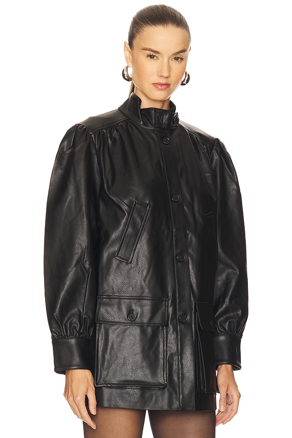 view 2 of 4 Clements Faux Leather Jacket in Black