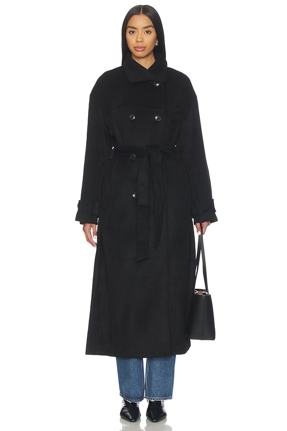 view 2 of 4 Enzo Oversized Coat in Black
