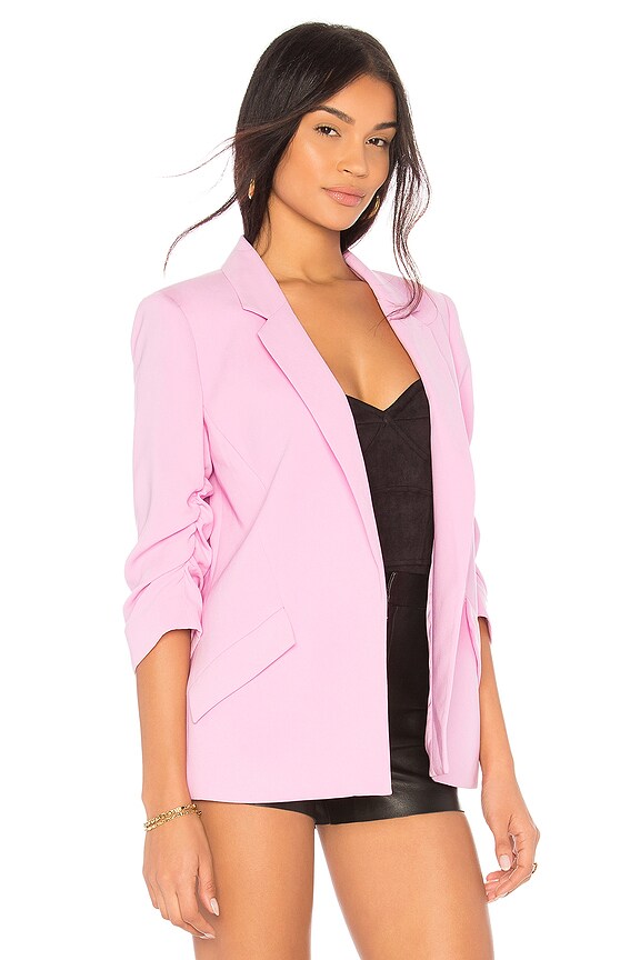 view 2 of 4 Tuck Sleeve Blazer in Marsh Pink