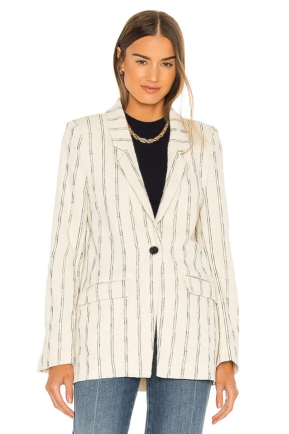 view 2 of 5 Stripe Blazer in Ecru Stripe