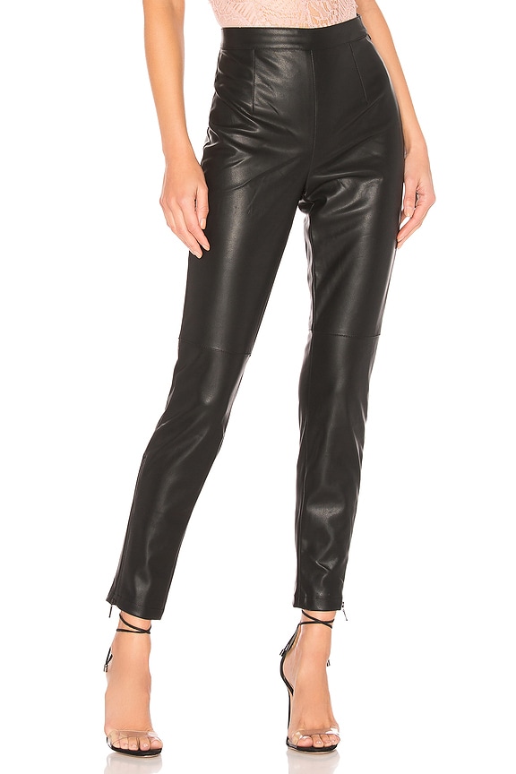 view 1 of 4 Faux Leather Tailored Pant in Black