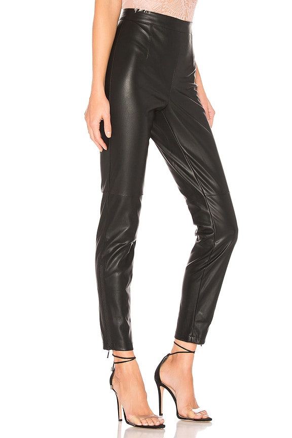 view 2 of 4 Faux Leather Tailored Pant in Black