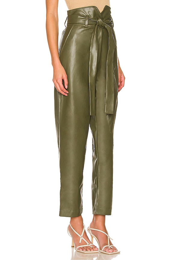 view 2 of 4 Hartley Vegan Leather Pant in Khaki