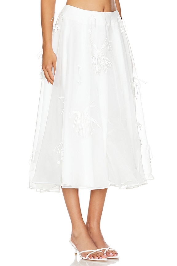 view 2 of 5 Marcelle Midi Skirt in Orchid White