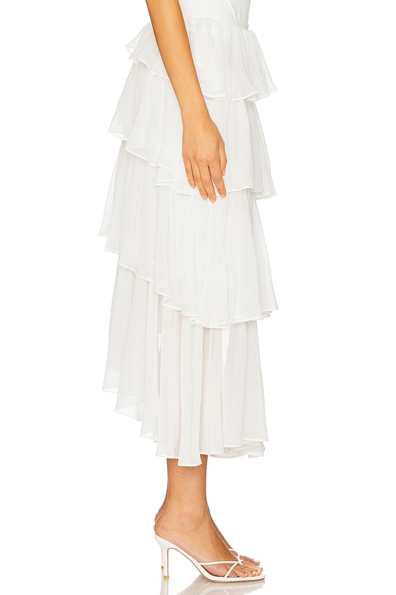 view 2 of 6 Adelene Frill Midi Skirt in Ivory