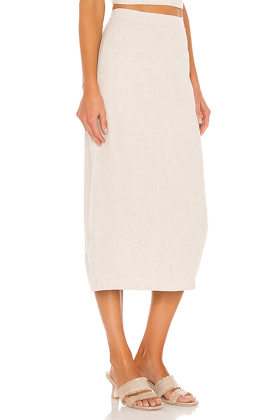 view 2 of 4 Midi Cut Out Skirt in Pebble