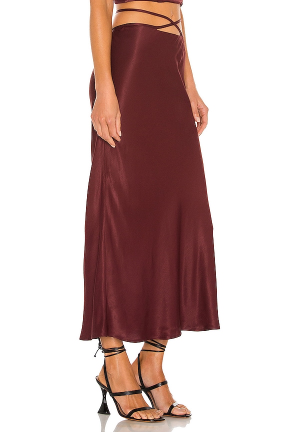 view 2 of 4 JUPE BIAIS in Burgundy