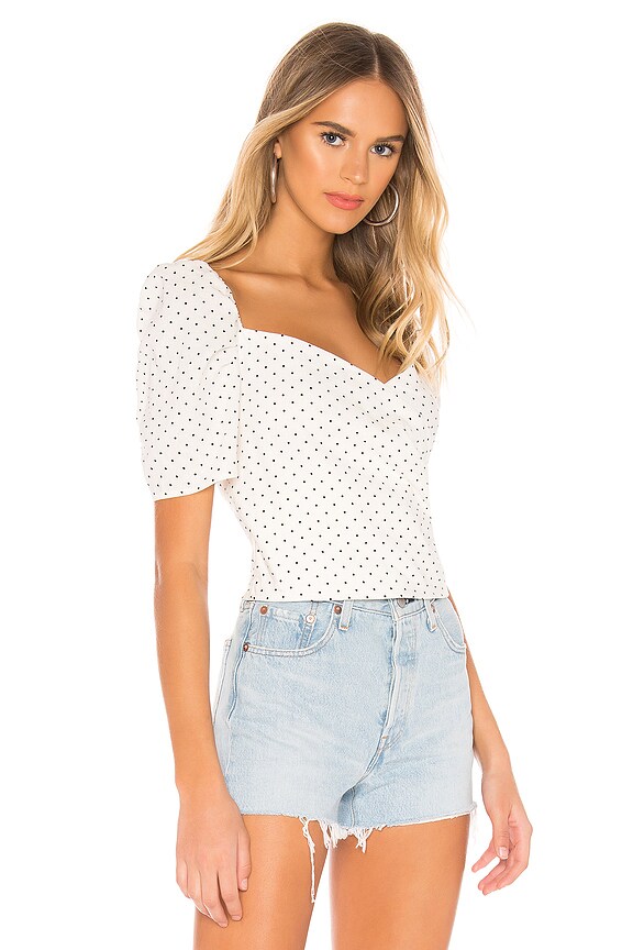 view 2 of 4 Button Back Top in Oxford Spot