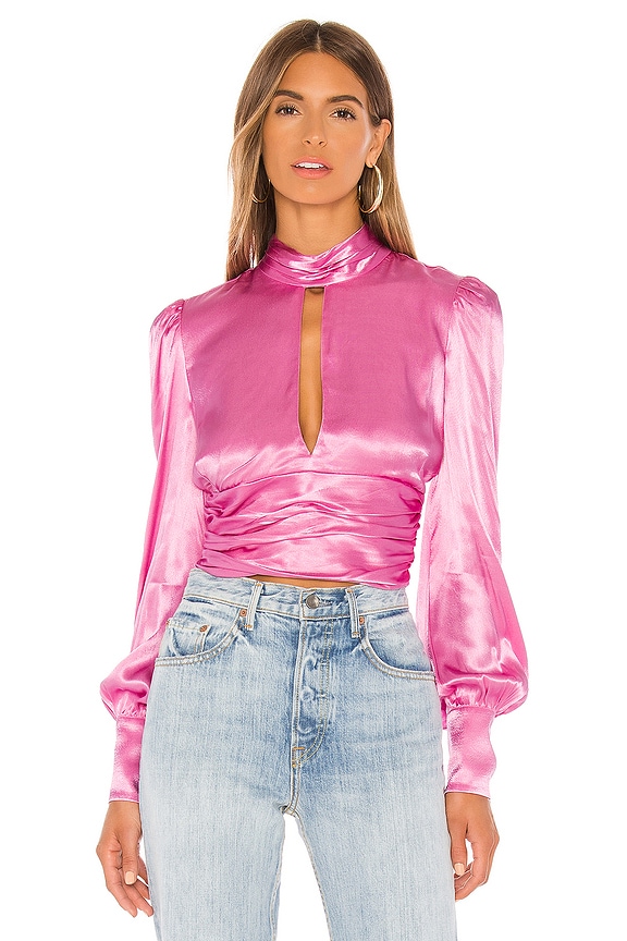 view 2 of 5 Louise Tie Blouse in Vintage Pink