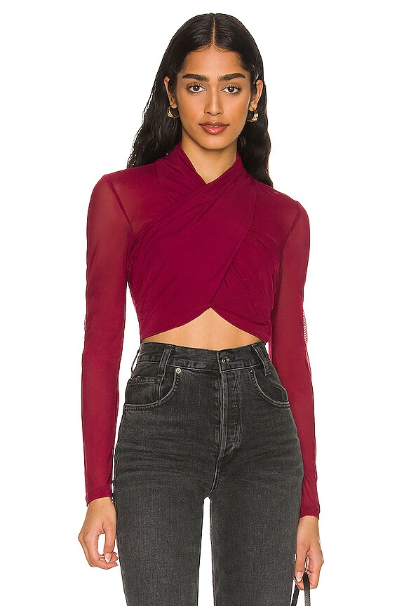 view 1 of 4 Aliyah Top in Burgundy