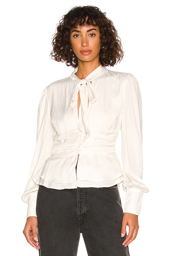 view 2 of 6 Tie Blouse in Ivory