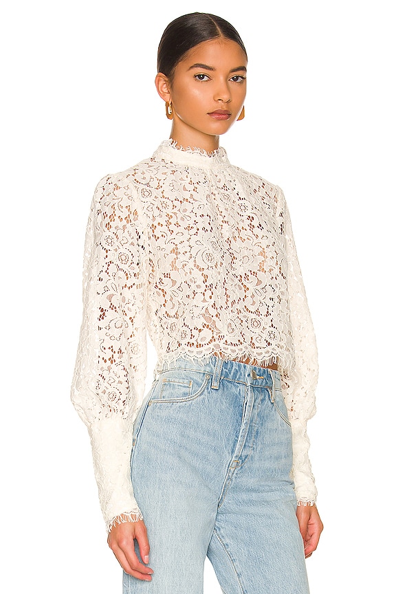 view 2 of 4 Georgia Lace Top in Oyster