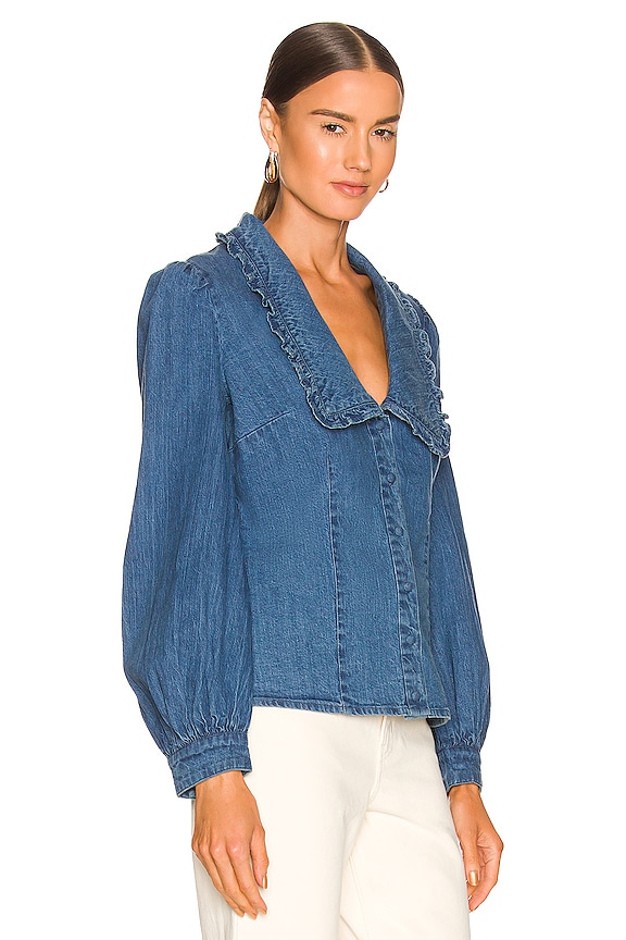 view 2 of 4 Collar Detail Chambray Shirt in Vintage