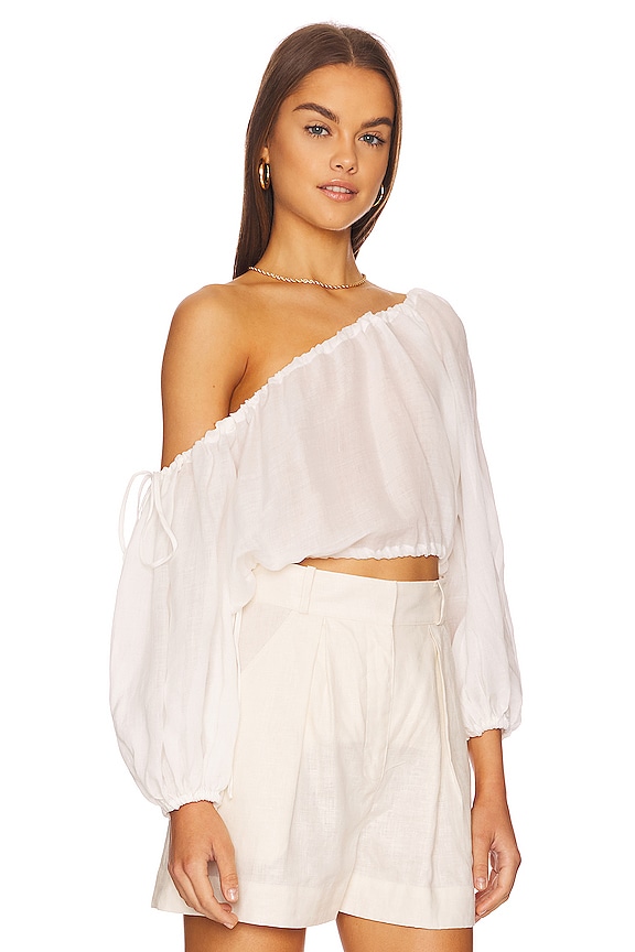 view 2 of 4 Gianna One Shoulder Top in Ivory