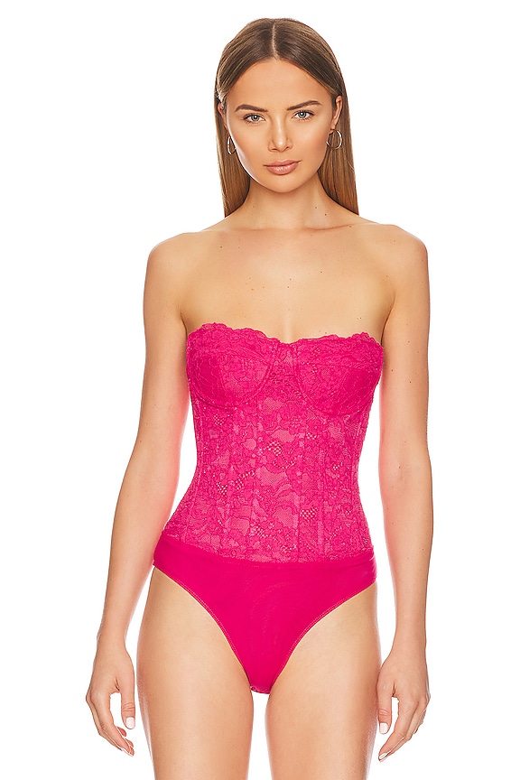 view 2 of 5 Oskar Bodysuit in Hot Pink