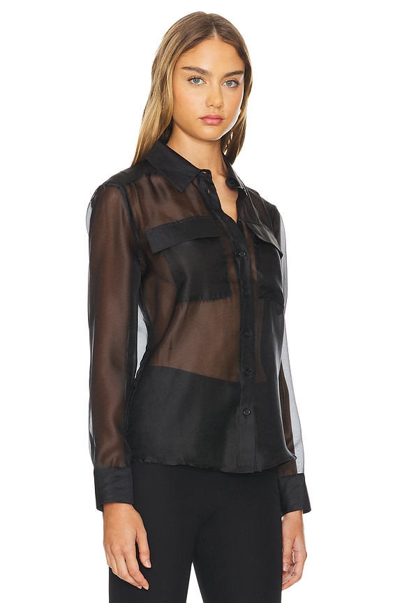 view 2 of 4 REBECCA 오간자 셔츠 in Black