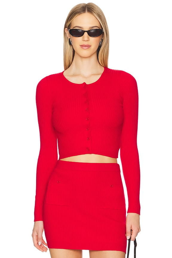 view 2 of 5 Sarita Knit Top in Deep Red