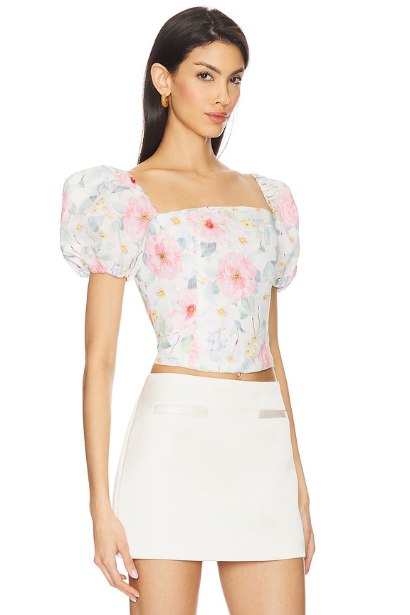 view 2 of 4 Sheyla Top in Summer White Floral