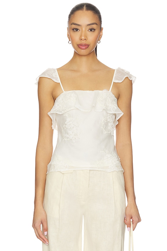 view 1 of 5 Lisette Frill Detail Cami in Ivory