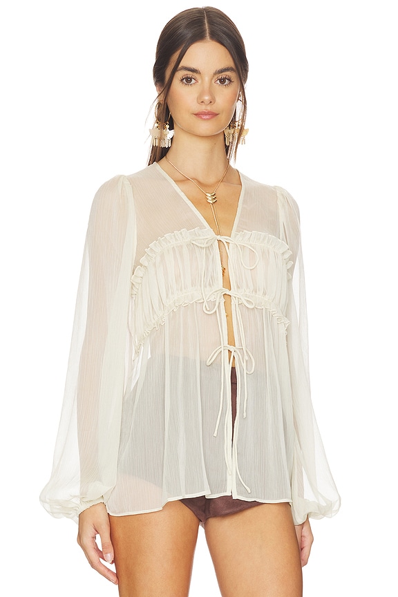 view 2 of 4 Ashton Sheer Blouse in Ivory