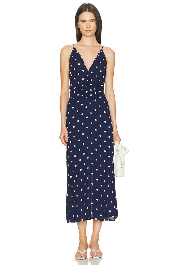 view 1 of 3 ROBE ATALIA in Navy Creme Dot