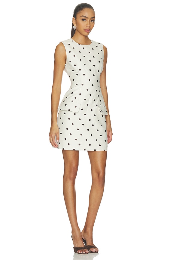 view 2 of 4 Amayah Dress in Egret Creme Dot