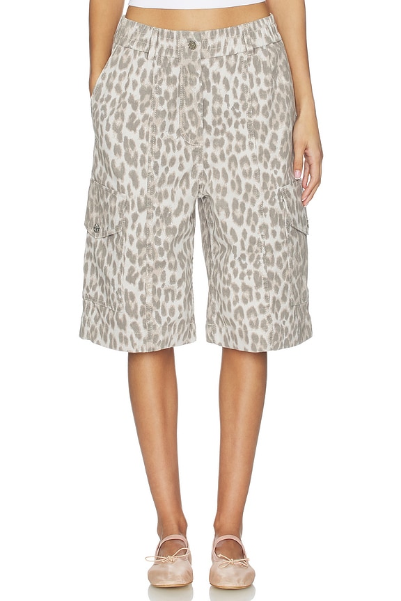 view 1 of 6 Neeto Short in Leopard Corduroy Mix