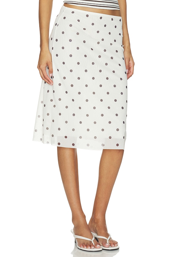 view 2 of 6 Jessika Skirt in Egret Creme Dot