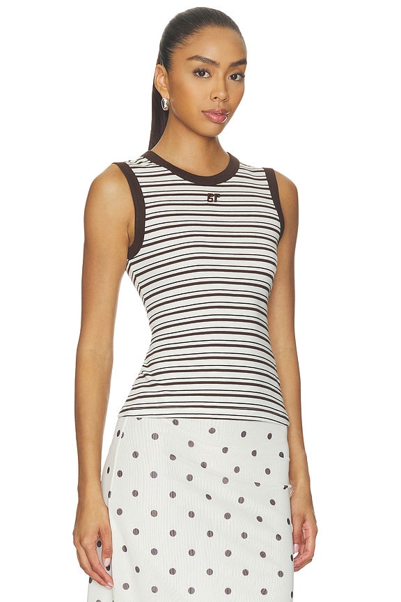 view 2 of 5 Jolen Top in Coffee Bean Stripe