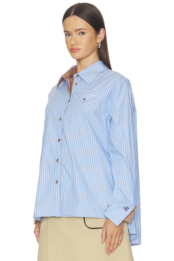 view 2 of 5 Melinda Top in Light Blue	Stripe