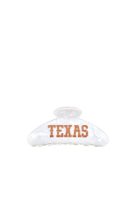 view 2 of 3 University Of Texas At Austin Hair Claw Clip in White & Red